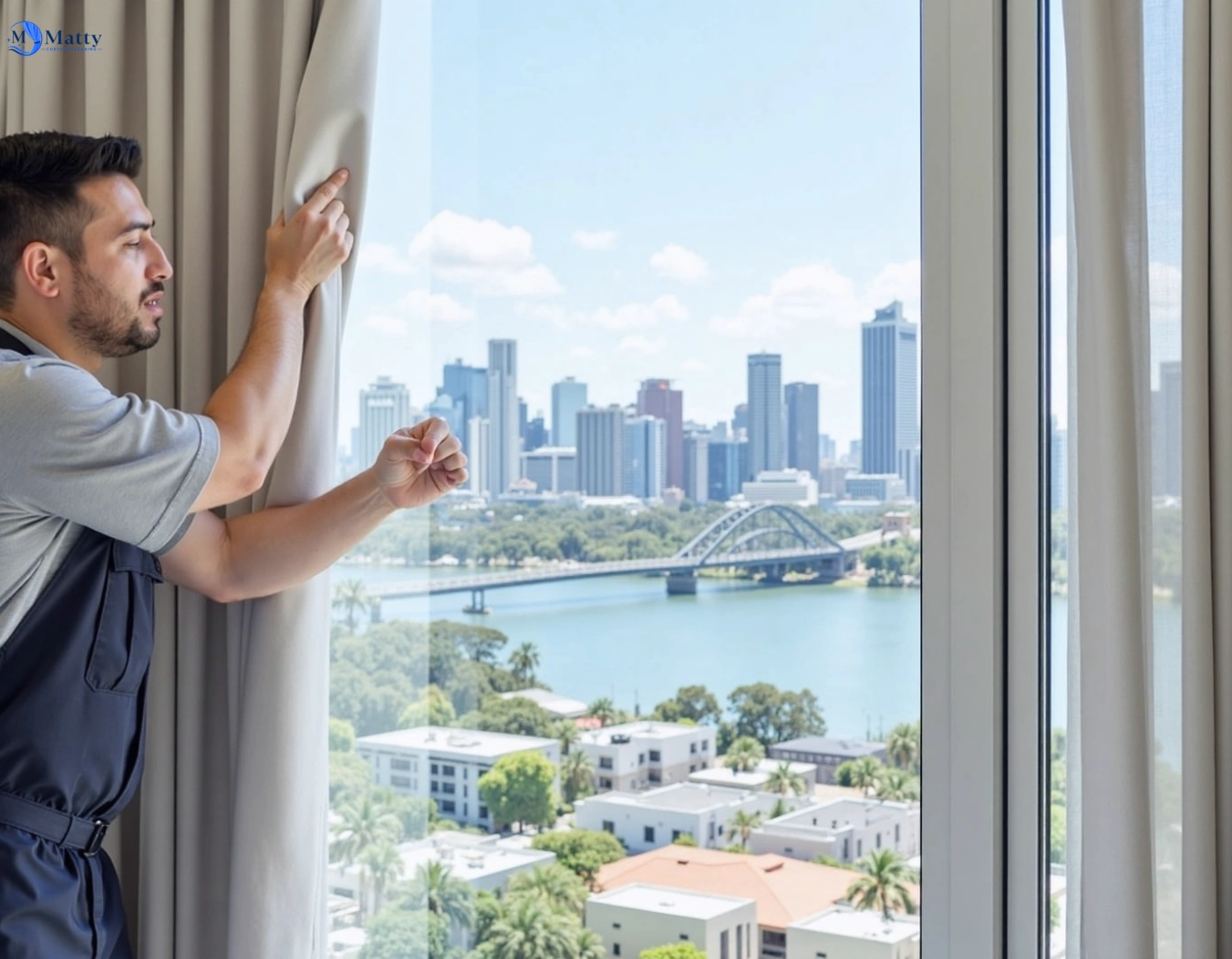 Professional curtain steam cleaning service ipswich QLD by Matty Curtain Cleaning