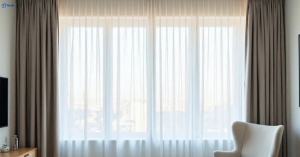 Freshly steam cleaned curtains in ipswich QLD