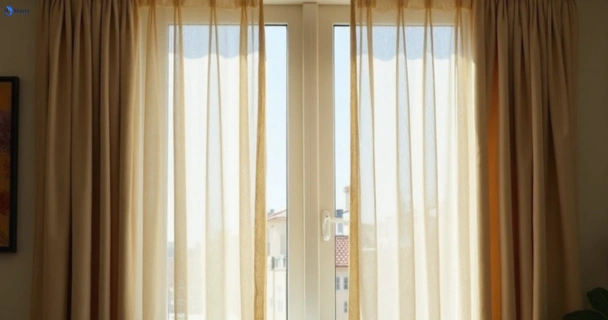 Dusty and dull curtains in ipswich before steam cleaning
